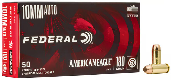 FEDERAL AMMO American Eagle 10MM 180gr Full Metal Jacket Brass Ammunition | 50 Rounds