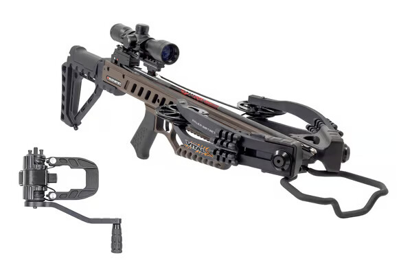 KILLER INSTINCT Vital X 405 FPS Crossbow Package with Compact DSC Crank Narrow Sled