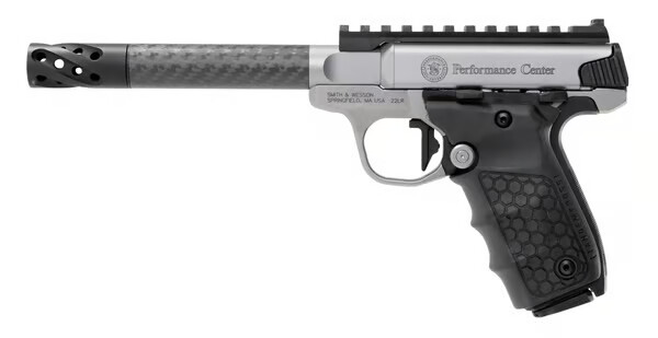 SMITH & WESSON SW22 Victory Target 22 LR 6" 10rd Pistol w/ Carbon Fiber Barrel - Stainless / Black
